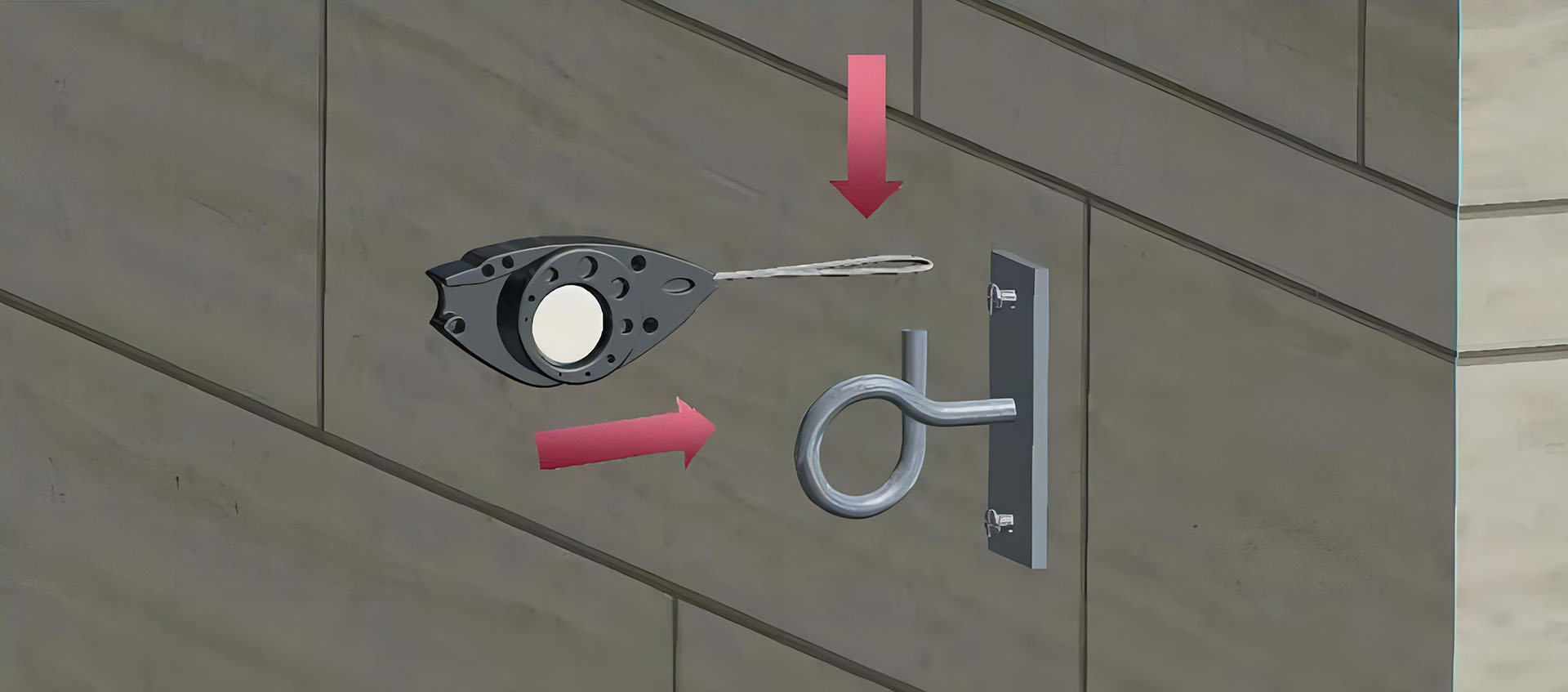 C Tîpa Drop Cable Clamp Draw3